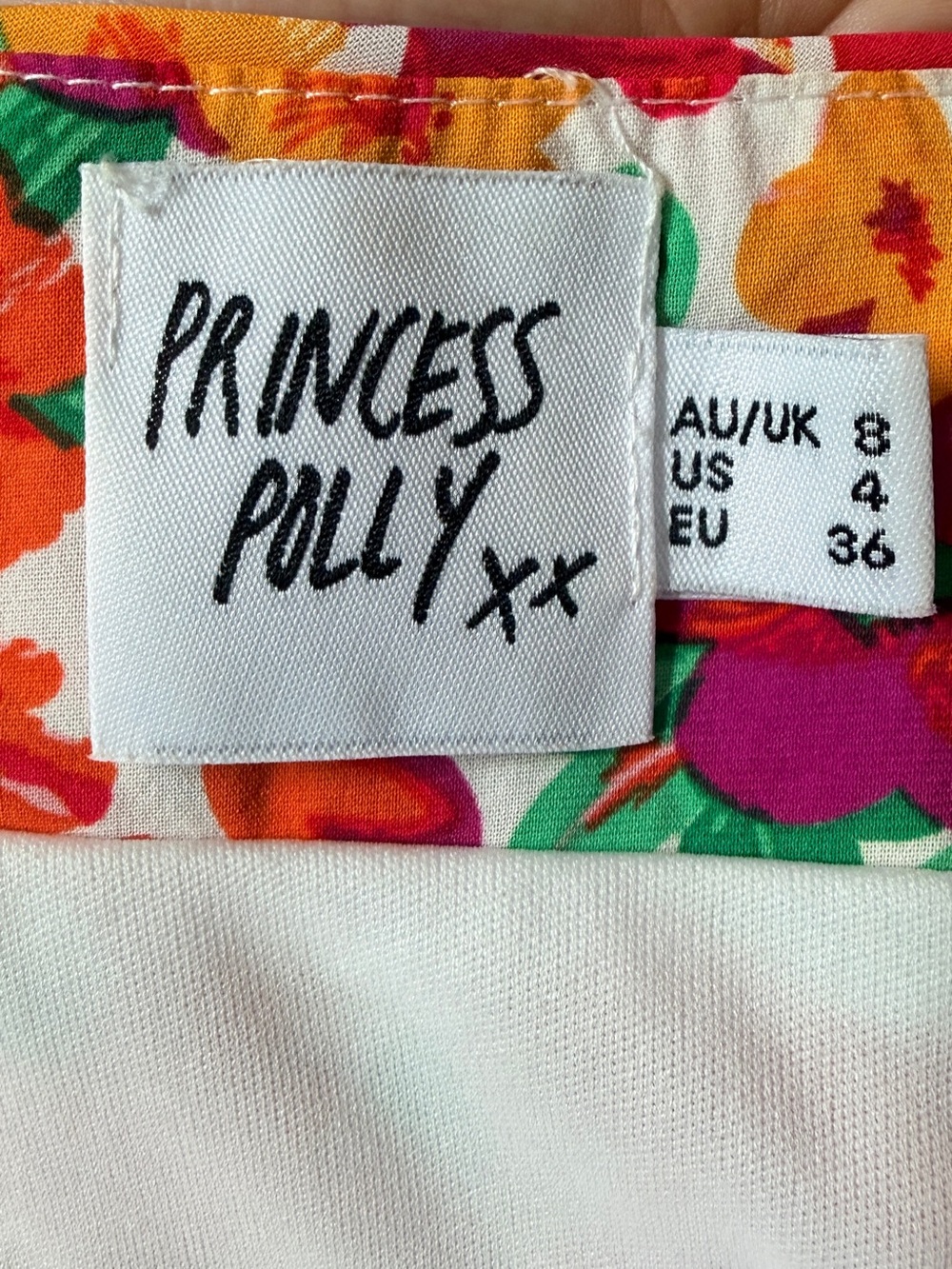 Princess Polly Tropical Floral Halter Crossback Tie Mini Dress Women's 4 EUC - Picture 5 of 8